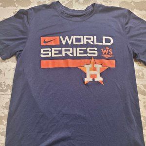 2230 Nike 2022 World Series Dri-Fit Navy Houston Astros Shirt Men's‎ Size Medium